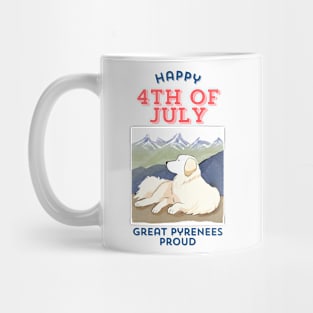 Great Pyrenees 4th of July Mug